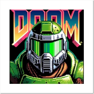 Doom Guy Close up Posters and Art